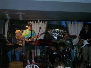 Dave's bro Eric rocks out the Chez Marche Cafe