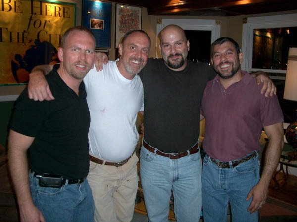 With friend Bob & John