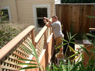 Mike makes a few finishing touches